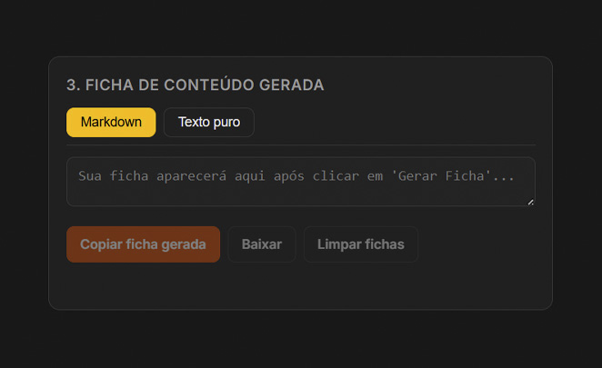 Tela do sistema com visualização da produção