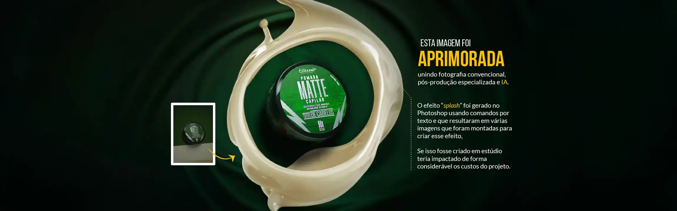 Fotografia de um produto aprimorada com Inteligencia Artificial