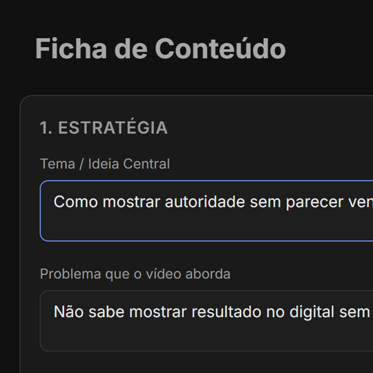 Tela do sistema com definição de decisão